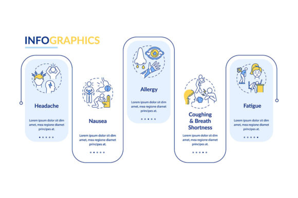 Air Pollution Disease Signs Vector Graphics