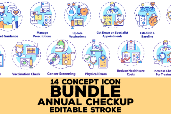 Annual Checkup Concept Graphics for Health Branding