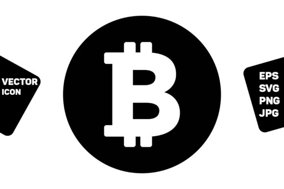 Bitcoin Graphic Icon for Modern Design