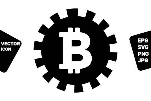 Bitcoin Icon Vector Graphics for Crafters