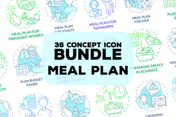 Blue Concept Icons for Modern Blog Design
