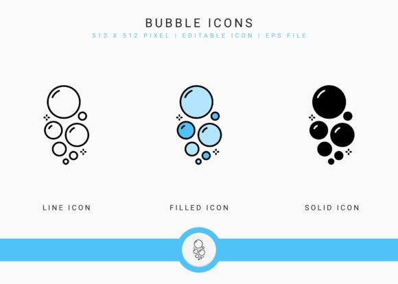 Bubble Icons Set for Modern Branding