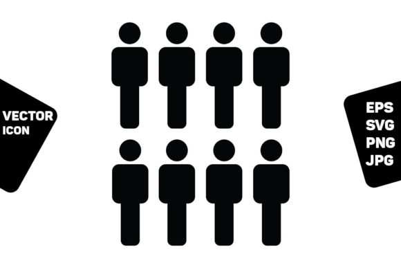 Business People Icon Vector Male Group