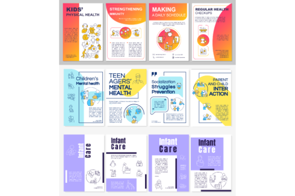 Children Mental Health Brochure Bundle Graphics