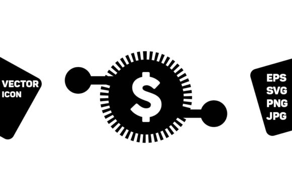 Digital Dollar Icon Graphics for Online Selling