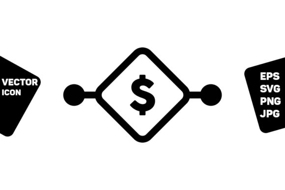 Digital Dollar Money Icon Graphics for Modern Branding