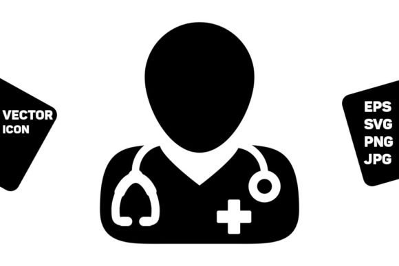 Doctor Icon Vector Medical Consultation