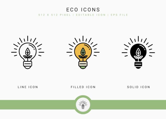 Eco Icons Set for Crafters and Designers
