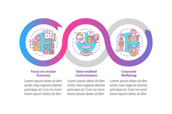 Future Office Design Tendencies Vector Graphics