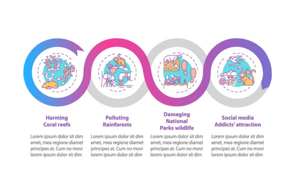 Green Tourism Challenges Vector Graphics