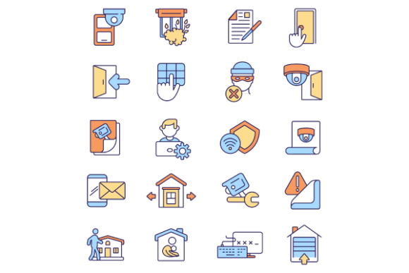 Home Security RGB Color Graphics for Modern Branding
