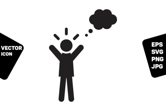 Idea Icon Vector Male Person Profile Graphics