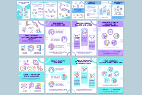 Loyalty Program Trends Brochures Bundle Graphics