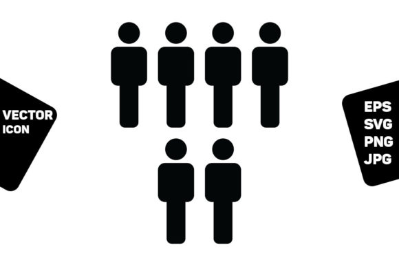 Modern Group Icon for Business Graphics