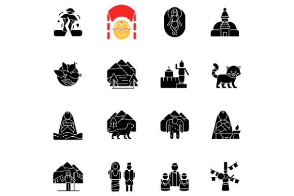 Nepal Cultural Heritage Graphics for Branding