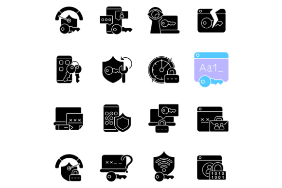 Password Management Graphics for Modern Web Design