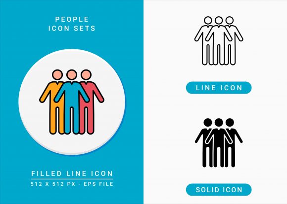People Icons Set for Modern Branding