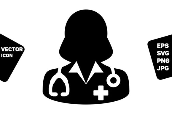 Physician Icon Vector Female Person