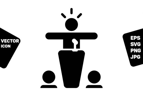 President Icon Vector Person Speaking