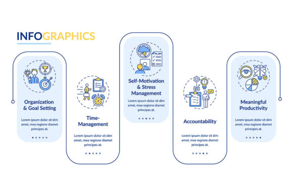 Self-management Skills Vector Graphics for Modern Content