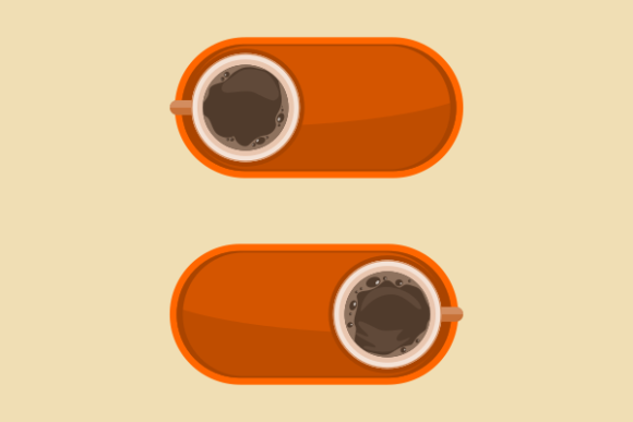 Top View Coffee As Power Switch Graphics